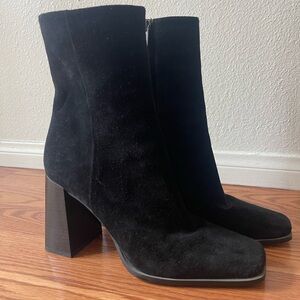 Sam Edelman Black Suede Heeled Boots